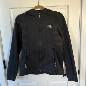 North Face grey zip fleece M